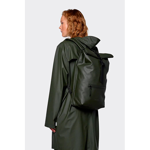 Mochila Rains Rolltop Rucksack backpack green 3