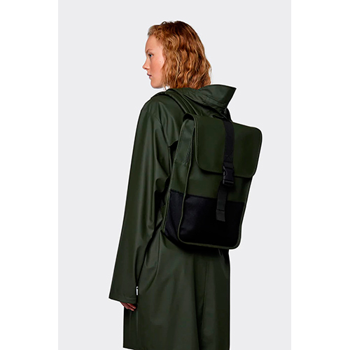 mochila Rains buckle backpack mini green 3