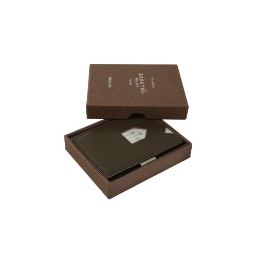 Cartera Exentri WALLET RFID protencion cuero leather Brown 4