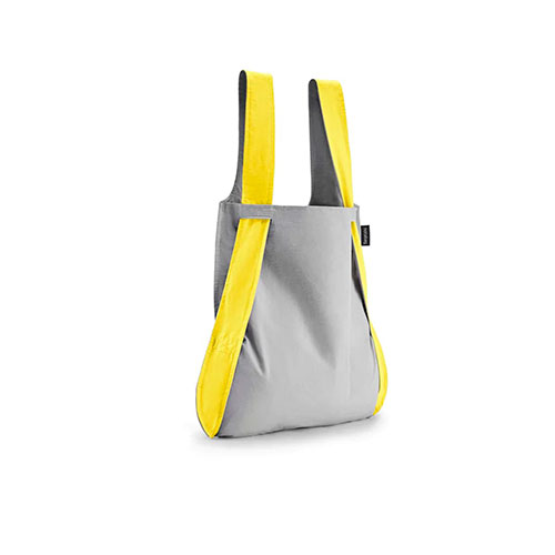 mochila bolso plegable notabag Yellow Grey 2
