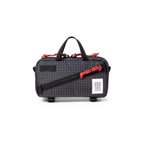 Riñonera Topo Designs MINI QUICK PACK Black Grid