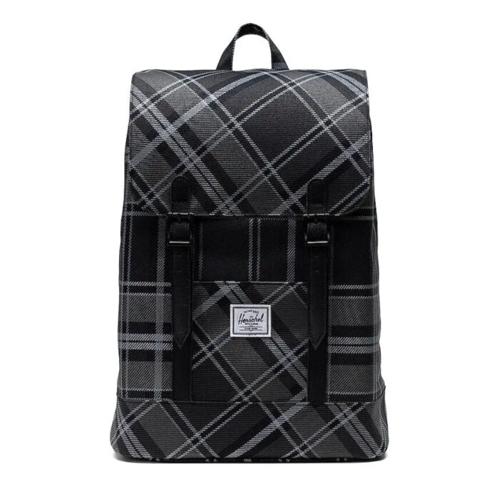 Mochila Herschel RETREAT SMALL Greyscale Plaid
