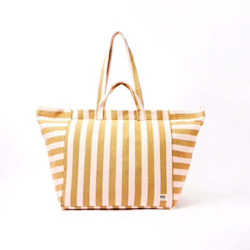 Bolso Roka MARYLEBONE TOTE BAG in Rose Gold Stripe