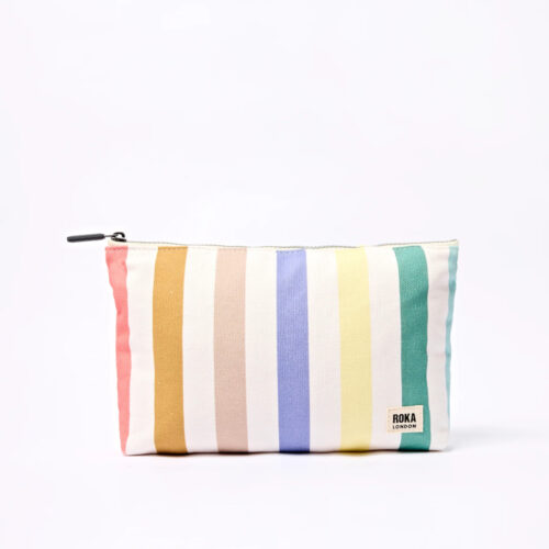 Neceser Roka MAIDA VALE POUCH Pastel Multi Stripe
