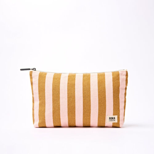 Neceser Roka MAIDA VALE POUCH Rose Gold Stripe